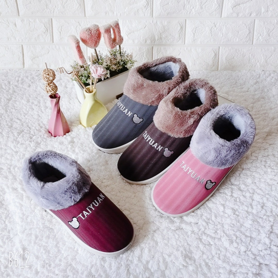 棉鞋皮面防水棉拖鞋加绒加厚保暖外穿家居鞋子软底防滑情侣款冬季