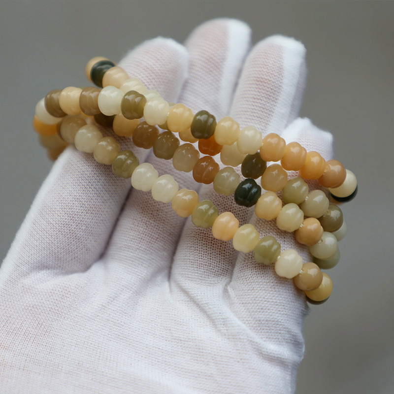 7*6 Gourd Beads High-Density Bodhi Root Multi-Layer Bracelet Mini Women's Style Vintage Multi-Colored Bodhi Root Bracelet 7*6 Gourd Beads High-Density Bodhi Root Multi-Layer Bracelet Mini Women's Style Vintage Multi-Colored Bodhi Root Bracelet
