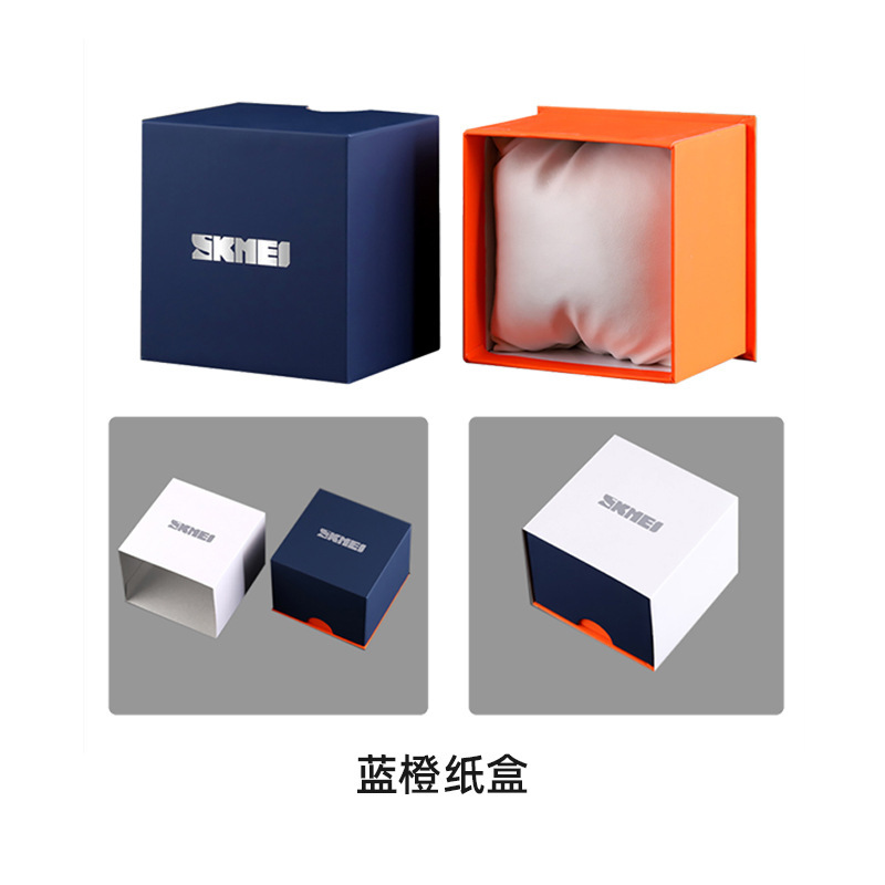 Reloj de pulsera masculino general, reloj de cuarzo, caja de embalaje en inglés con reloj de pulsera, no entrega