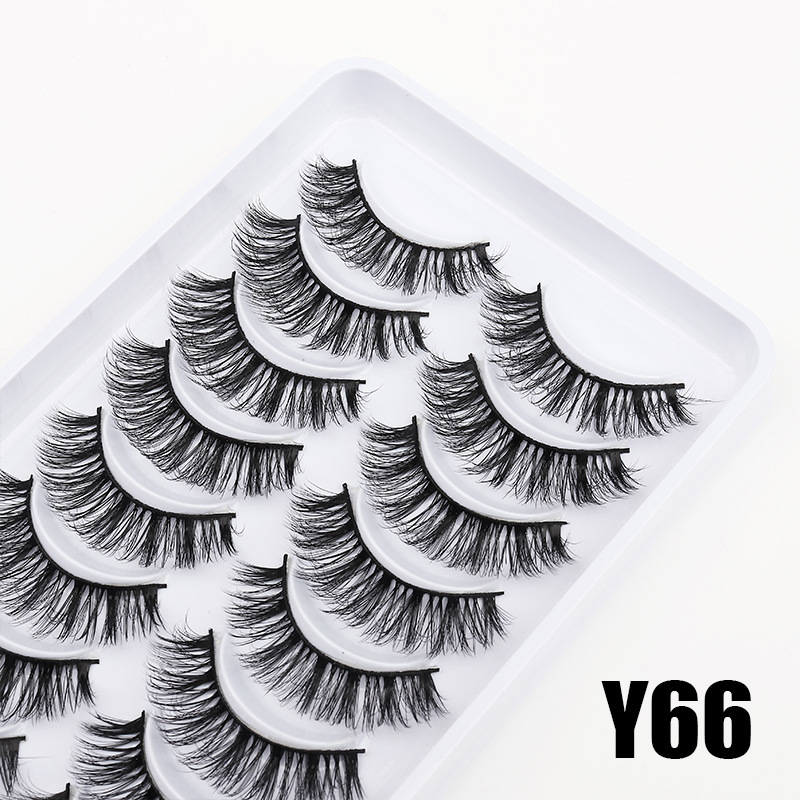 Dingsen fábrica de pestañas postizas suministro estable transfronterizo 10 pares de maquillaje nude COS pestañas de pequeño demonio