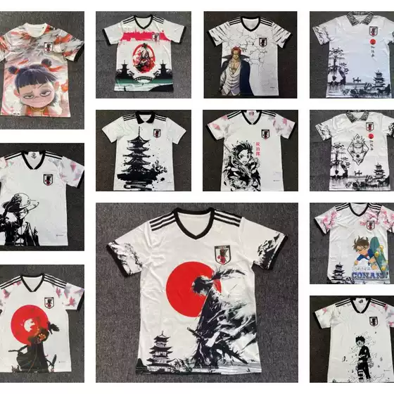 Football Clothing Short-sleeved National Team Japan's Little Dragon Ball One Piece Luffy Saia Dragon Ball Joint Jersey
