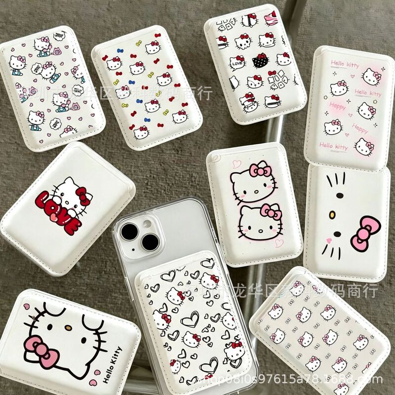 Japanese-Style Kitty Magnetic Card Holder Magsafe Back Sticker for Apple Ip18Pro/17 Cute Personalized Card Case Cross-Border Japanese-Style Kitty Magnetic Card Holder Magsafe Back Sticker for Apple Ip18Pro/17 Cute Personalized Card Case Cross-Border