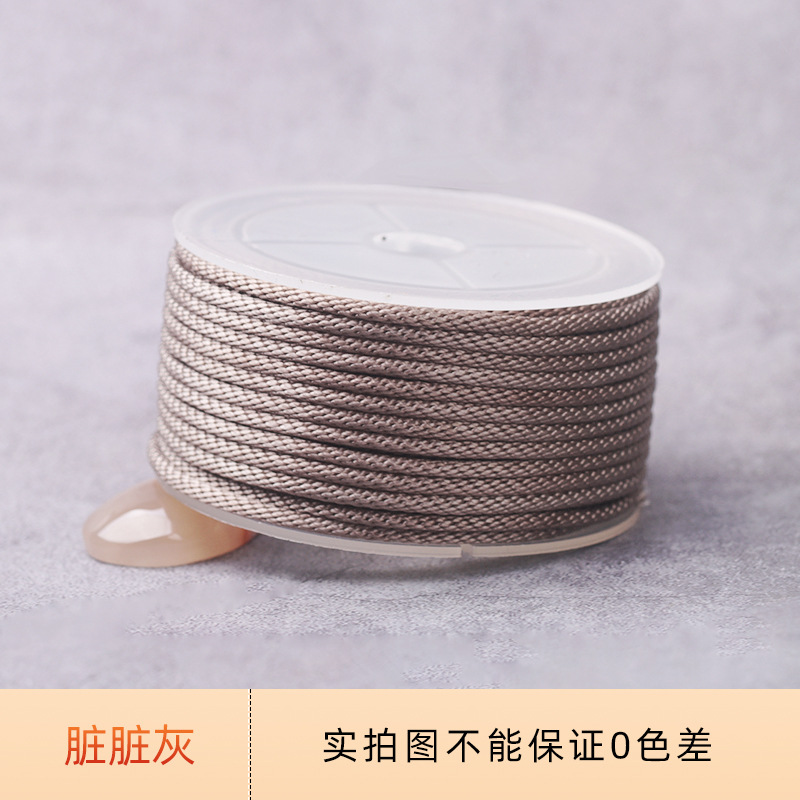 Cordón de maíz de 3mm tejido a mano pulsera collar colgante cordón de joyería grueso oro corda de brazalete resistente al por mayor