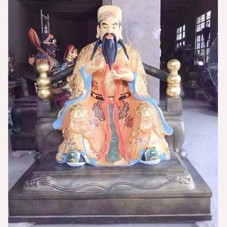 木雕佛像比干范蠡五路文武财神铜佛像 玻璃钢贴金文财神神像