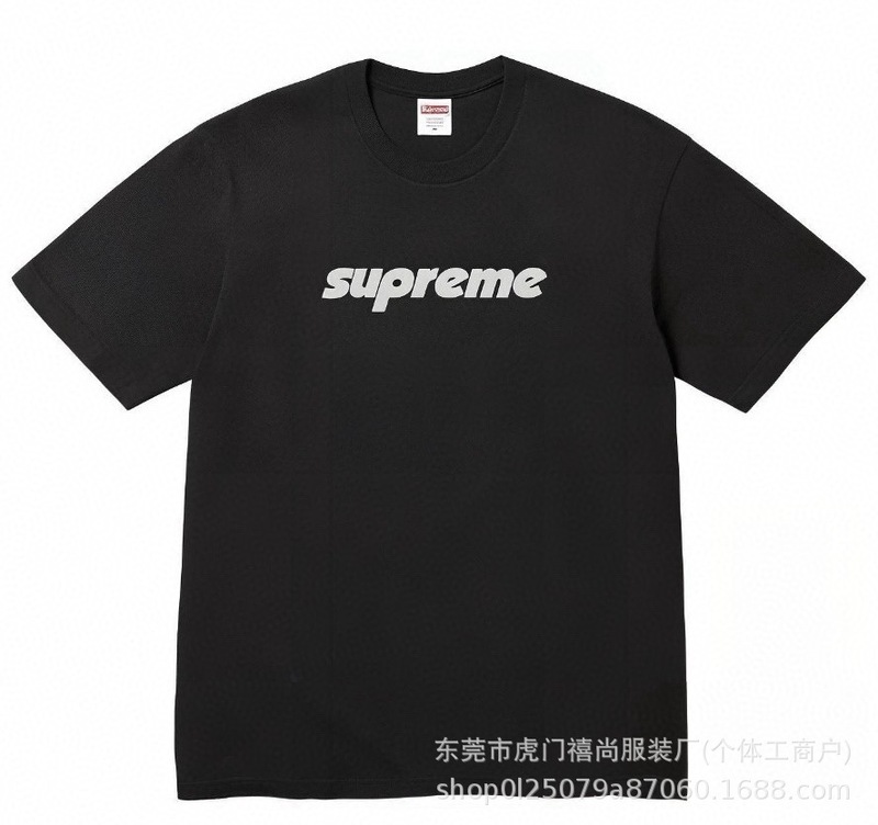 クロスボーダー 25ss アメリカントレンド Supreme ハイバージョン レタープリント ラウンドネック 半袖 ユニセックス ゆったり カジュアル Tシャツ|undefined