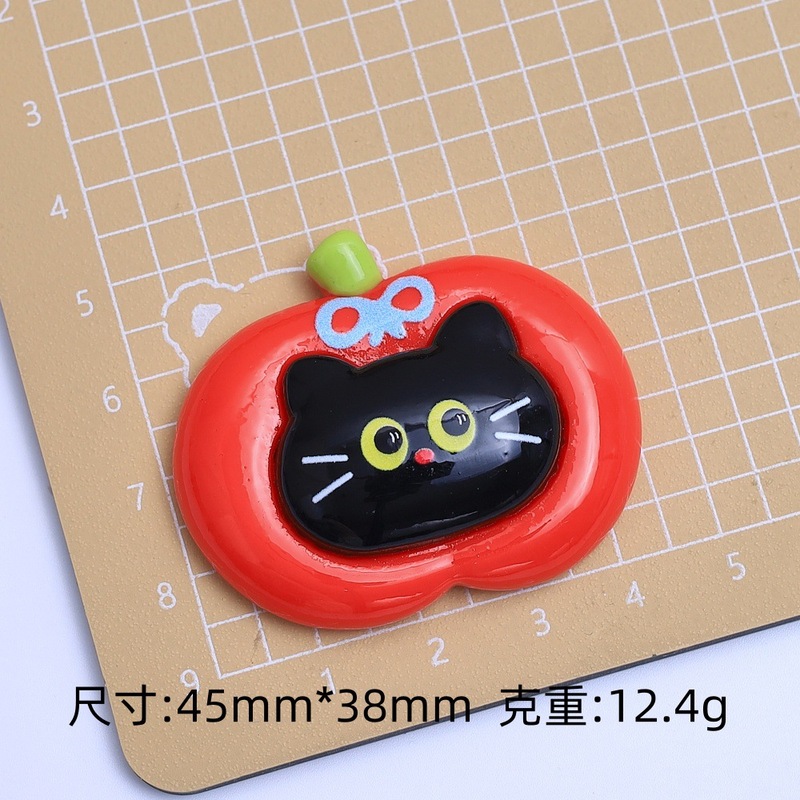 可爱苹果小黑猫卡通diy饰品配件奶油胶树脂小配件洞洞鞋扣材料包|undefined