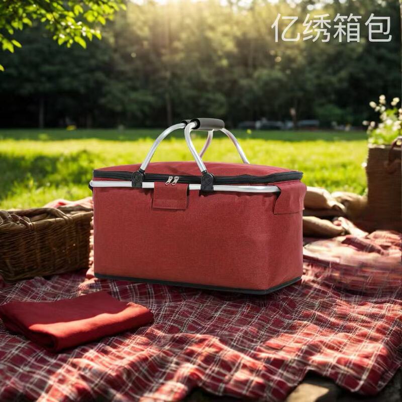 Amazon クロスボーダー屋外断熱ピクニックバスケット折りたたみポータブルオックスフォード布肥厚アイスバッグメーカー在庫|undefined