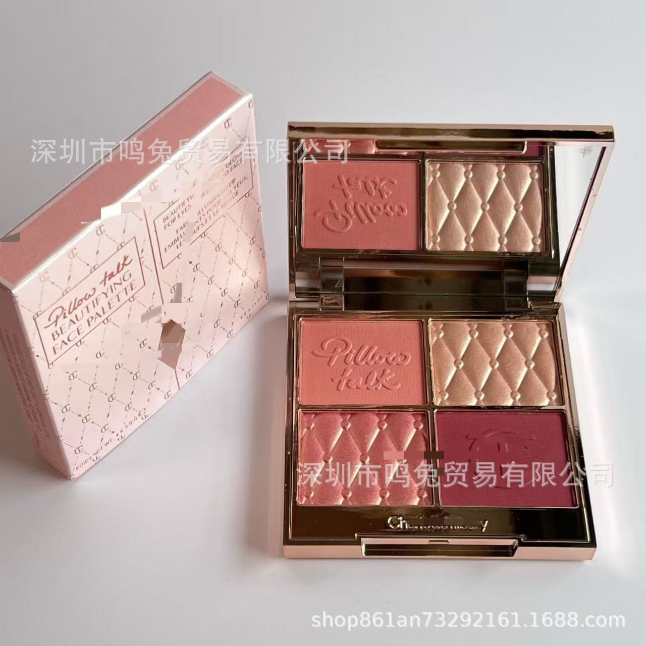Cross-border recommendation: New product in stock - C-brand four-color highlighter and blush facial palette T