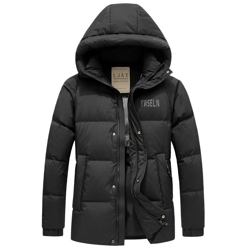 立翻领连帽压胶防钻绒跑绒 轻盈保暖撞色内里新款羽绒服