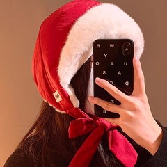 2025秋冬季护耳绑带雷锋帽显脸小可当挎包两用加厚百搭保暖帽子