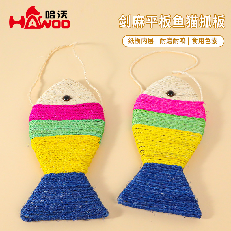 Juguete para Gatos, Rascador de Sisal en Forma de Pez, Resistente al Desgaste y Antideslizante, Juguete para Afilar Uñas para Aliviar el Aburrimiento, Fabricante de Juguetes para Gatitos al por Mayor