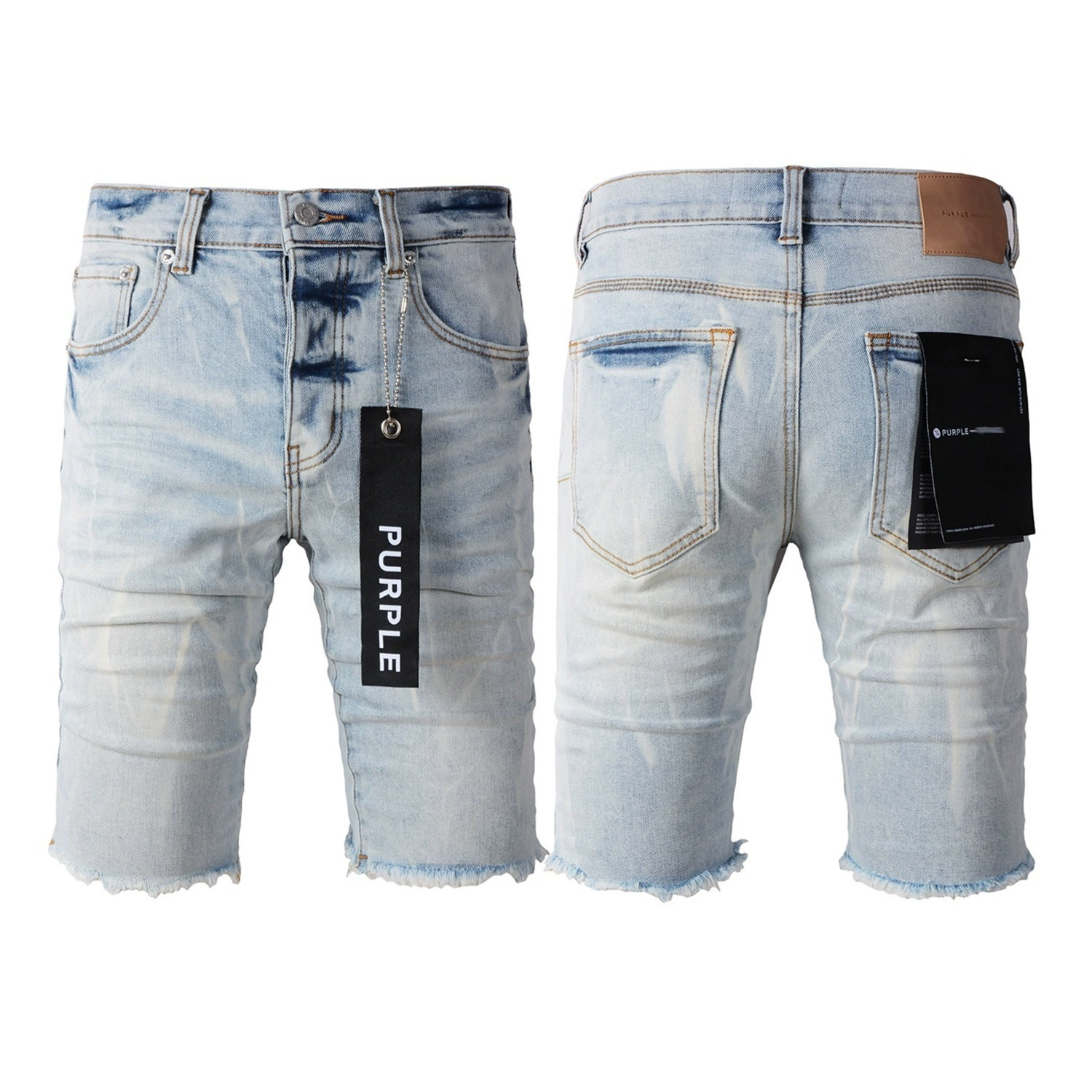 Европейский и американский трендовый бренд LIMITED PURPLE SHORTS фиолетовые брендовые уличные хип-хоп рваные distressed джинсовые шорты