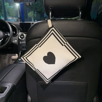 front and rear row car – Car tissue box/set - black-love-paper-bag-d-hook