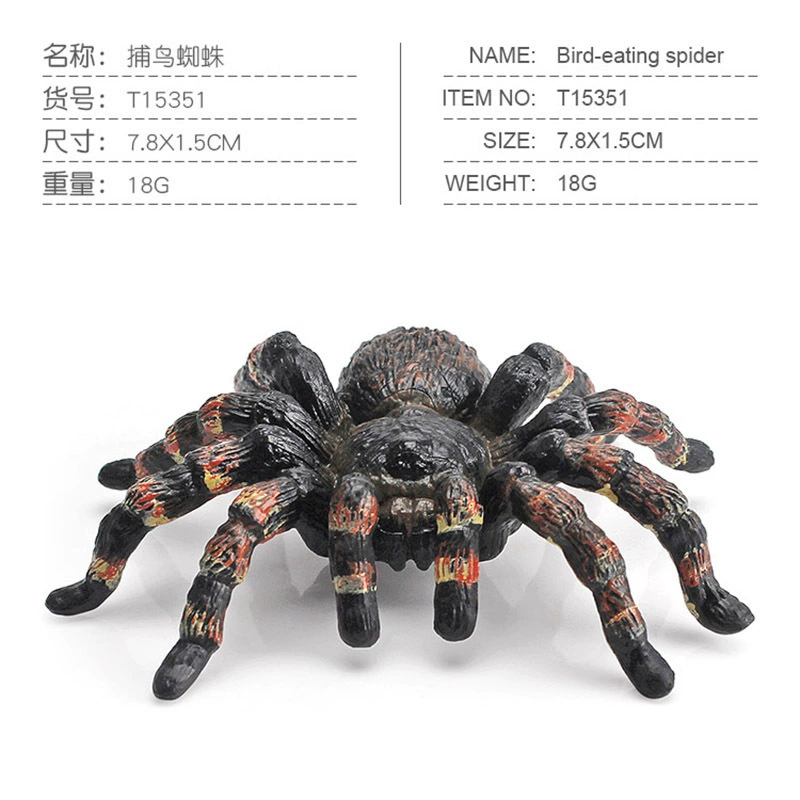Cross -border hot selling simulation wild insect animal spider model gray -blue poison spider big spider spider tideline static ornaments