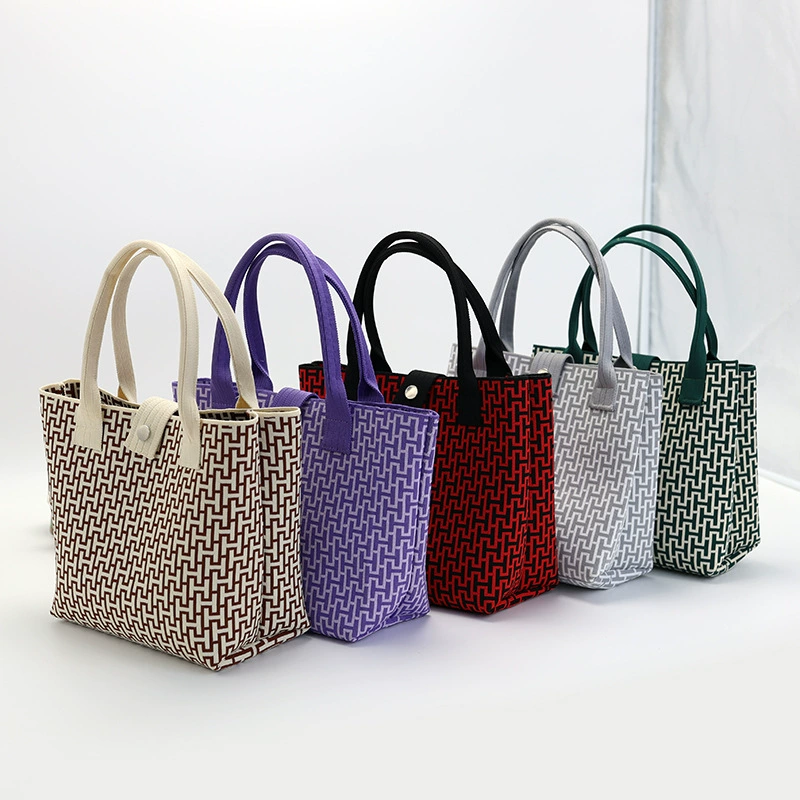 knitted вместительная сумка-мешок в стиле корейского инфлюенсера, размер 29.1×27.2×3.5 см, вес 0.25 кг