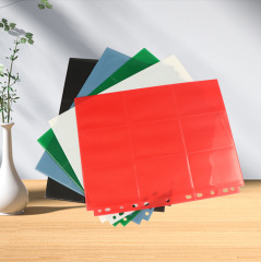 Henwei恆威萬智牌寶可夢遊戲王奧特曼卡片九格純色豎插活頁卡頁