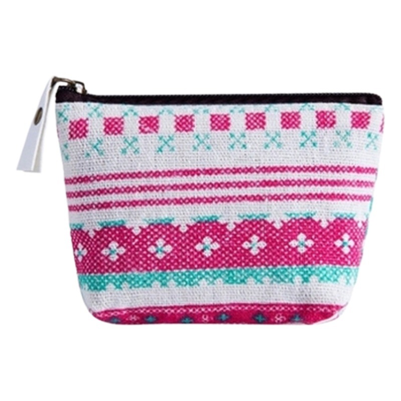 Fabric coin purse wholesale coin bag Women's Mini bag cartoon zipper key bag retro canvas small wallet