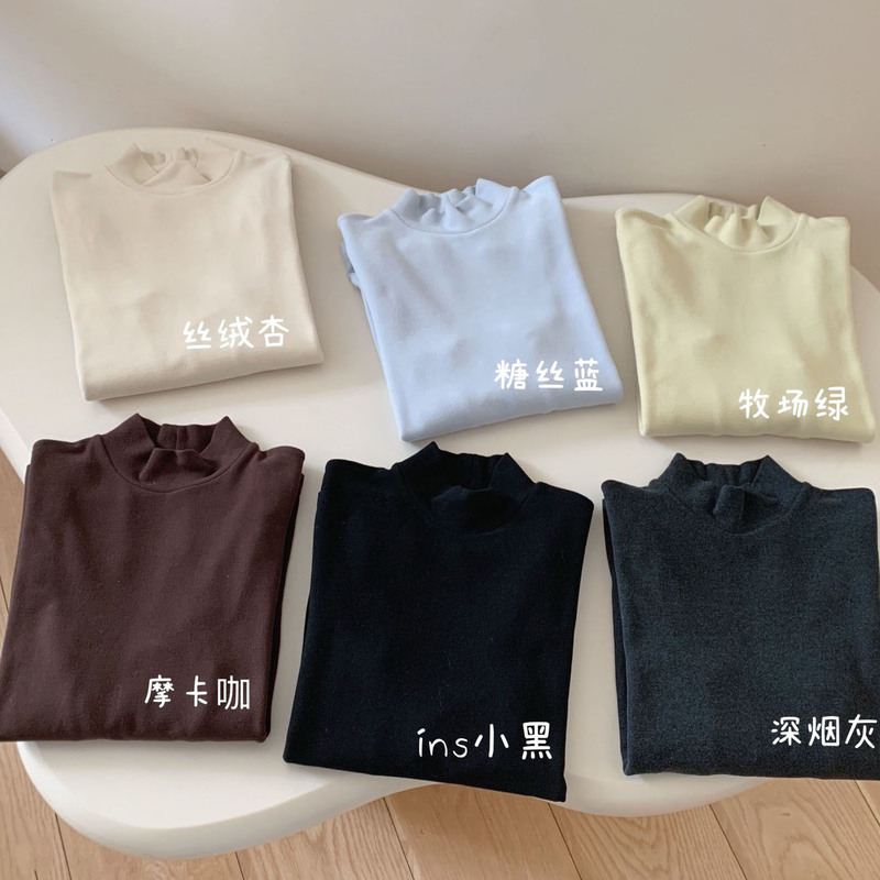 Warm and Cozy Double-Sided Australian Fleece Half-High Collar Thermal Top for Women, Simple and Versatile Base Layer Warm and Cozy Double-Sided Australian Fleece Half-High Collar Thermal Top for Women, Simple and Versatile Base Layer