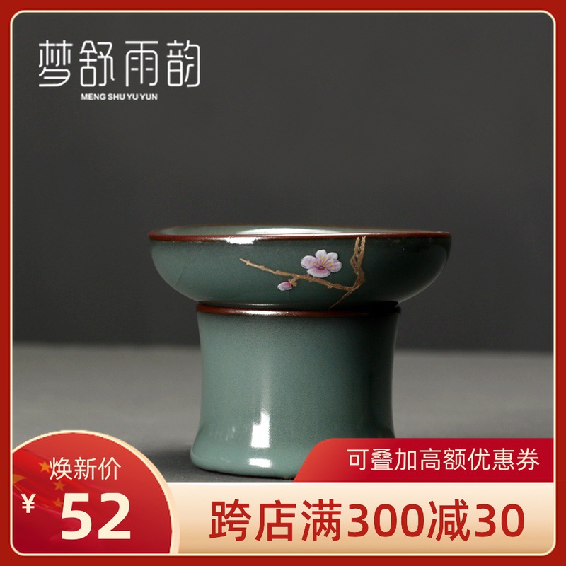 Filtro de té de cerámica hecha a mano neumático de hierro filtro de té de cerámica kung fu creativo té taza de filtro de té accesorios de ceremonia de té