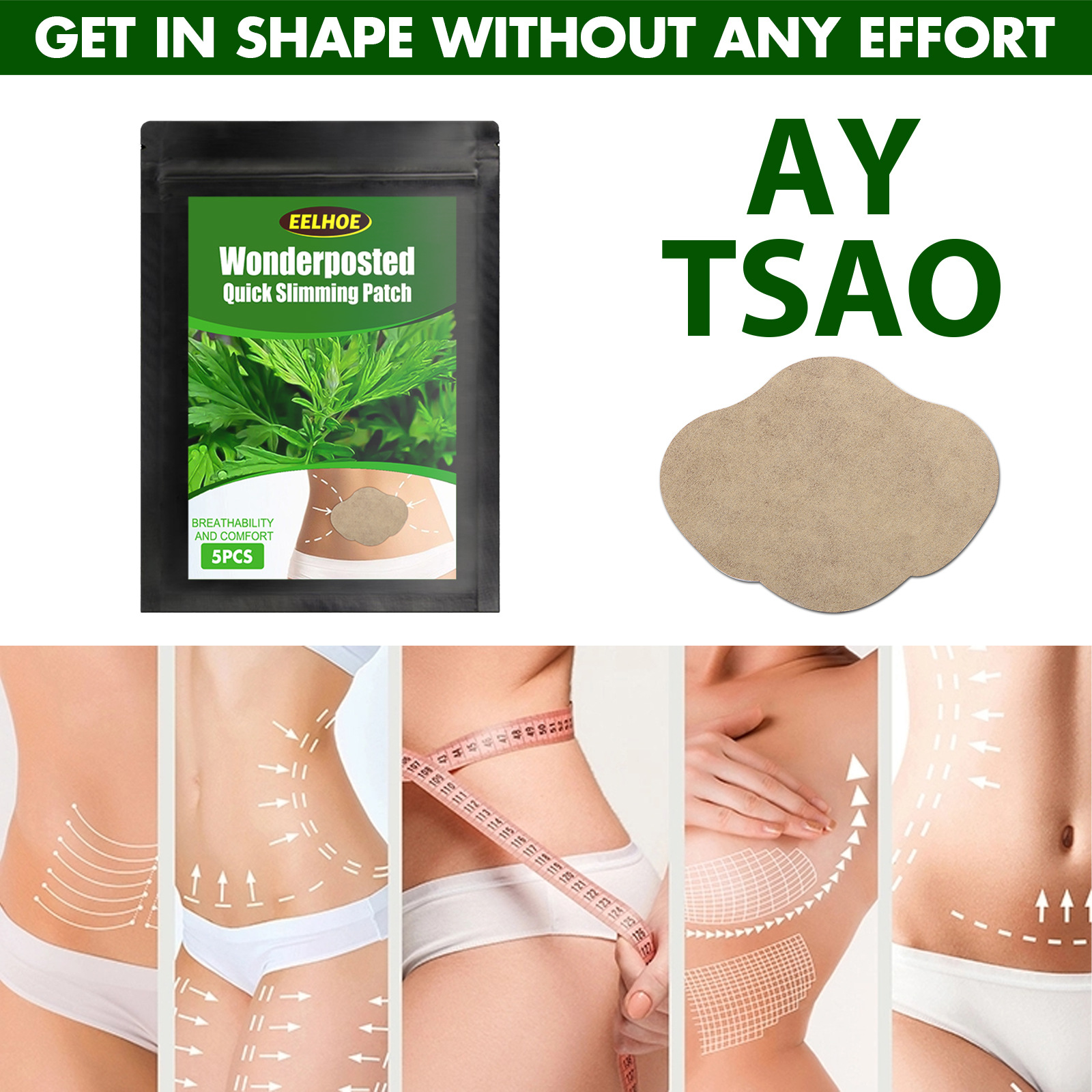 Quick Slimming Patch Wormwood Massage Be...