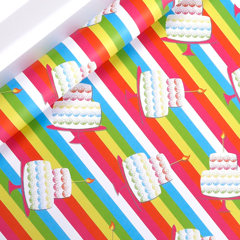 Nuevo producto transfronterizo Papel de embalaje de regalo del día del niño Papel de embalaje de regalo de feliz cumpleaños Papel de embalaje de juguete lindo de dibujos animados