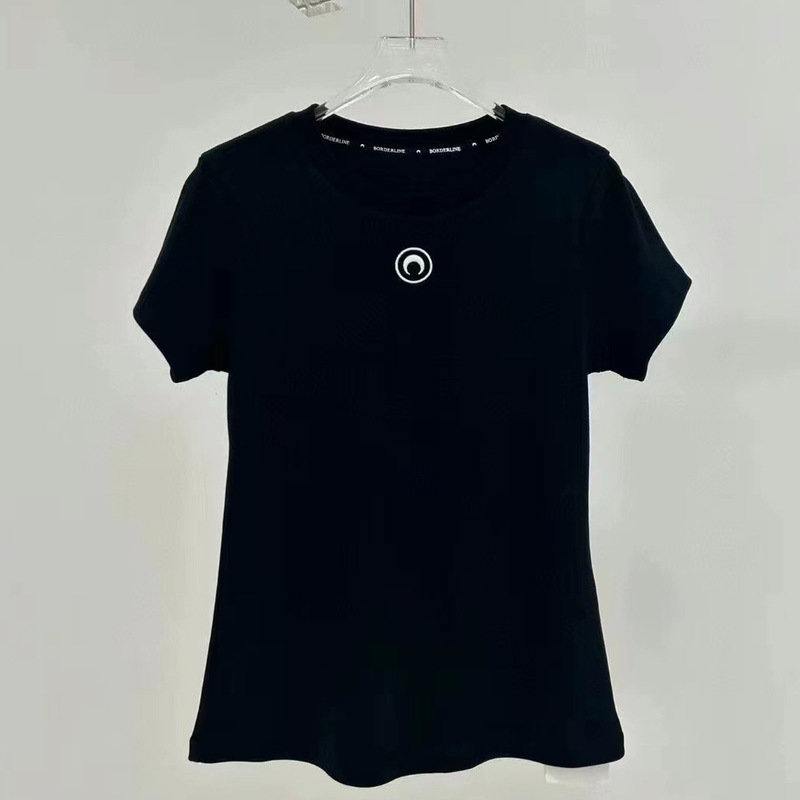 3 color in stock 24 spring and summer! MARINE EPRINCESS Fit/Loosely Embroidered Moon Short Sleeve T-Shirt 3 color in stock 24 spring and summer! MARINE EPRINCESS Fit/Loosely Embroidered Moon Short Sleeve T-Shirt
