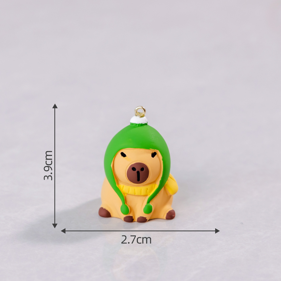 Micro paisaje creativo lindos Dolphin capibara muñeca caja ciega accesorios decoraciones accesorios de escritorio para automóviles