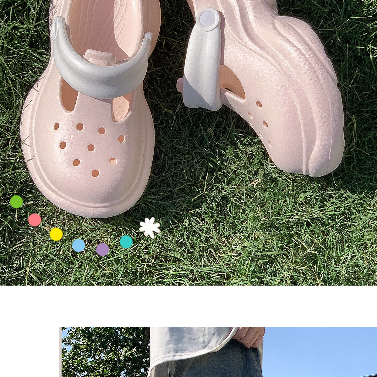 Eva Clogs Women Non-slip Thick-soled Beach Slippers Summer Shoes_voghion.com