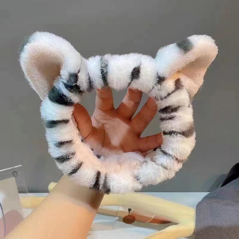 Lavado de la cara banda de pelo de moda femenina Coreana Red diadema roja estudiante dulce Linda máscara de maquillaje banda de pelo horquilla