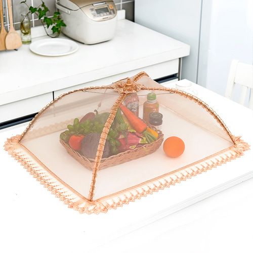 Food cover, vegetable cover, folding dining table cover, leftover food anti-fly artifact, household new dust-proof vegetable cover umbrella