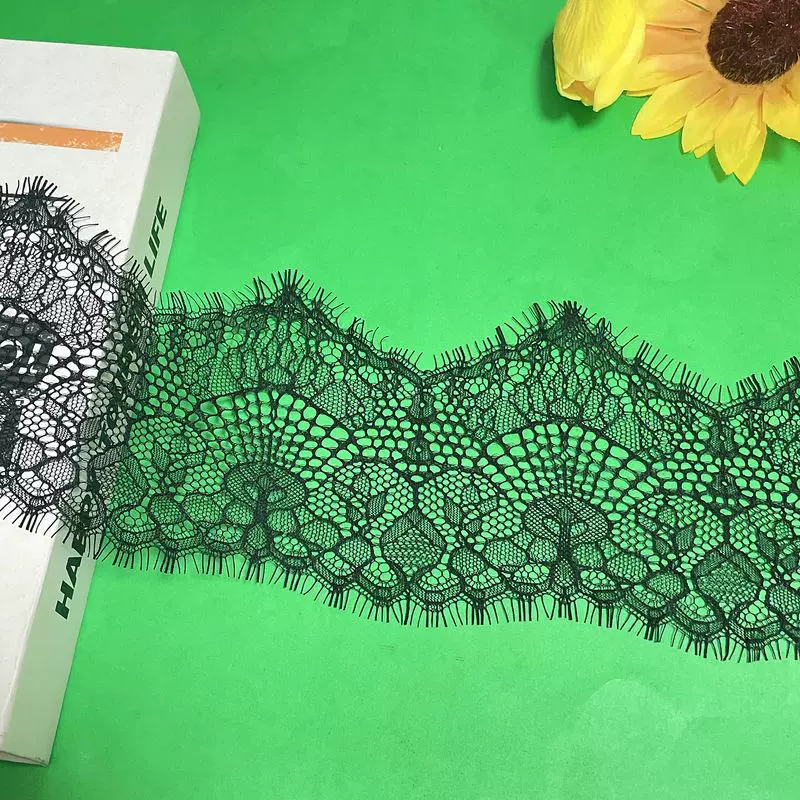 精美双边睫毛无弹蕾丝花边镂空波浪睫毛DIY内衣裙摆礼服婚纱辅料