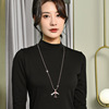 Sweater, long airplane, fashionable necklace, clothing, accessory, pendant, South Korea, wholesale