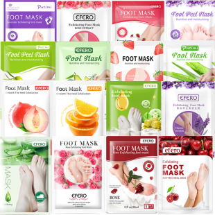 Efero Foot Mask, Cuticles, Calluses and Dead Skin, Rose Foot Mask, Puoton Manufacturer, Smooth and Exfoliating Soles
