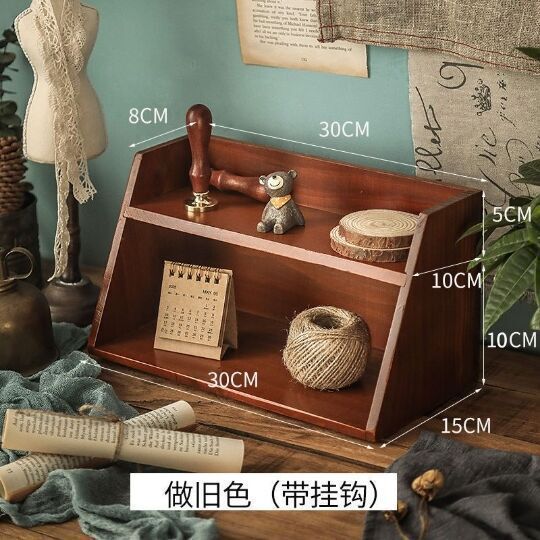 木製卓上収納ボックス、無垢材正方形小箱、雑貨収納ボックス、レトロカラー木箱（卸売）|undefined