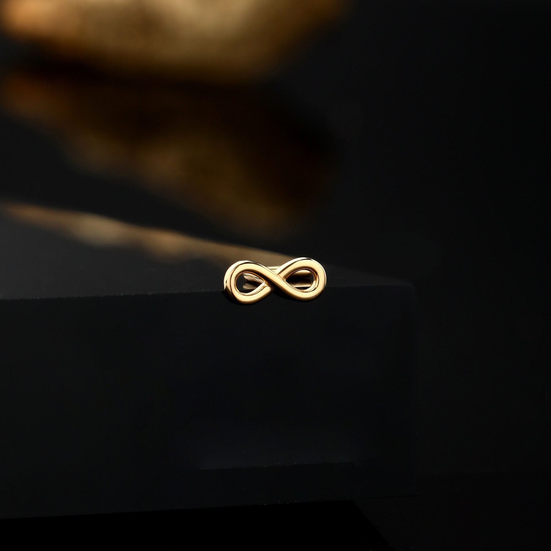 S925 Sterling Silver Infinity Nose Stud Hypoallergenic Piercing_voghion.com