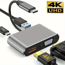 type-c扩展坞hdtv+VGA接口连接器usb-c hub 4合1拓展坞四口转换器