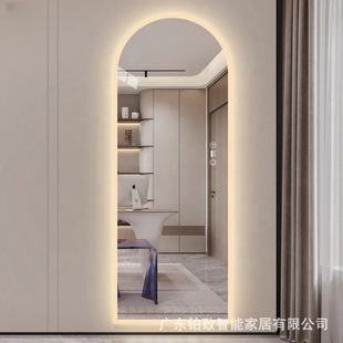 智能led全身镜 带灯穿衣镜挂墙卧室衣帽间家用轻奢ins风试衣镜-阿里巴巴