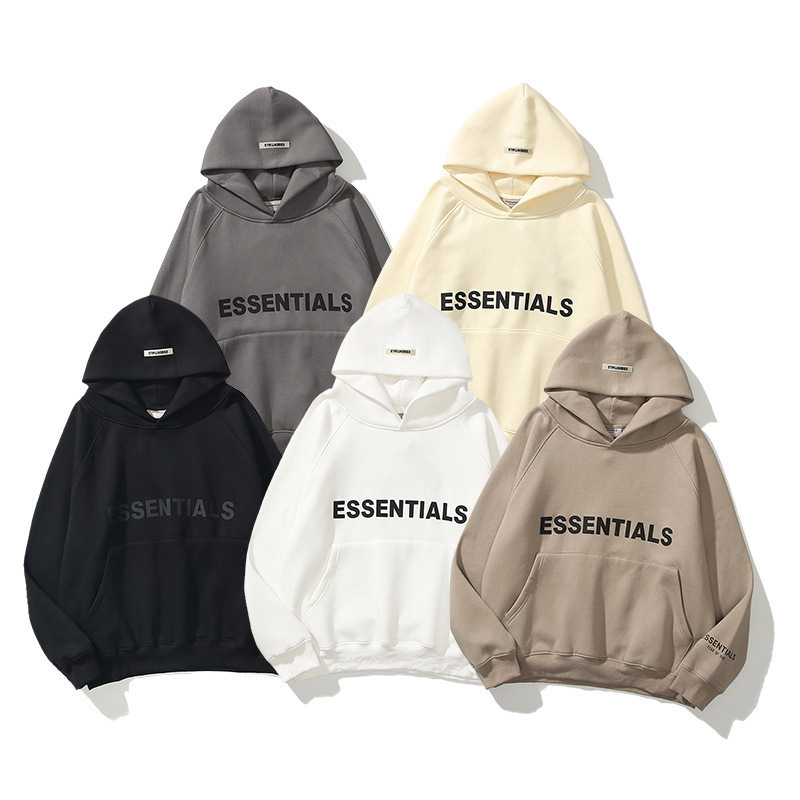 Fear of God Essentials Brand Hoodie with Chest Logo Print for Men and Women