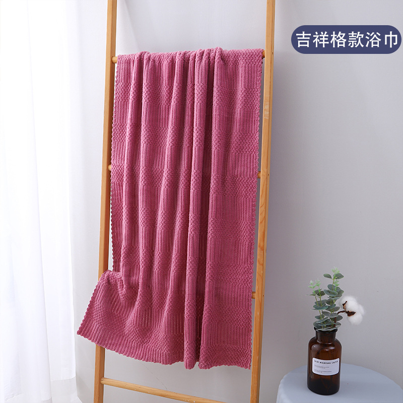Auspicious burgundy bath towel 70*140