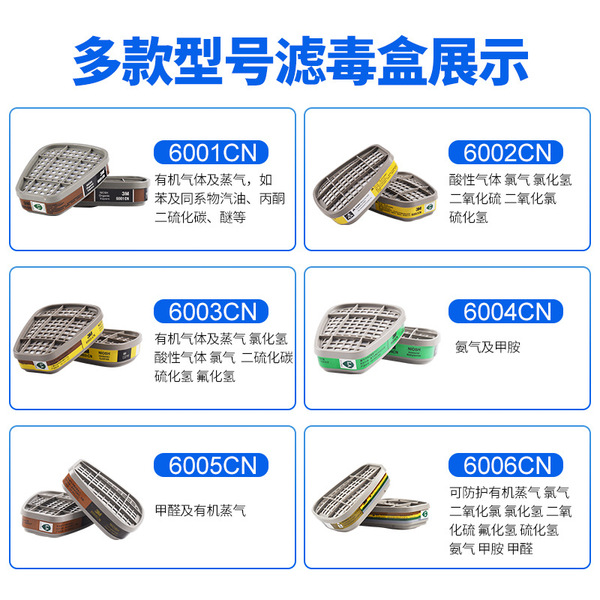 3M 6005CN activated carbon poison filter box Special gas mask…