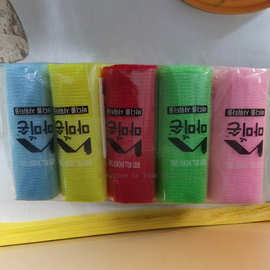 韩国尼龙卷筒素色桑拿巾跨境日韩尼龙长条搓背巾免搓澡免搓拉背巾