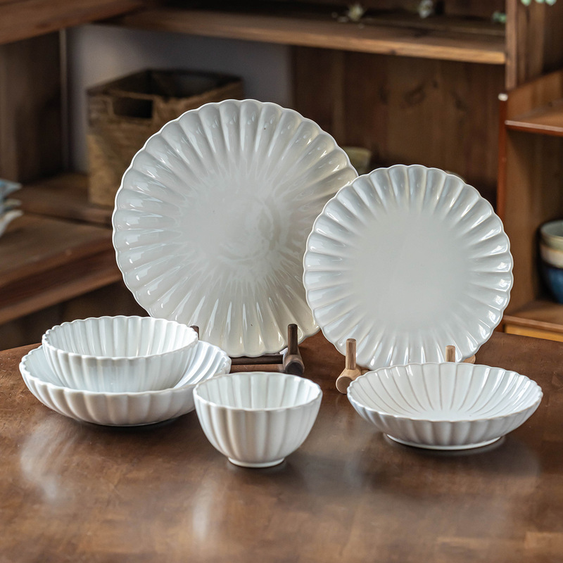 High-End Household Tableware Set, Ceramic Plates, Rice Bowls, Wholesale Large Plates, Solid Color Dinner Plates, Hotel Commercial Use Noodle Bowls High-End Household Tableware Set, Ceramic Plates, Rice Bowls, Wholesale Large Plates, Solid Color Dinner Plates, Hotel Commercial Use Noodle Bowls