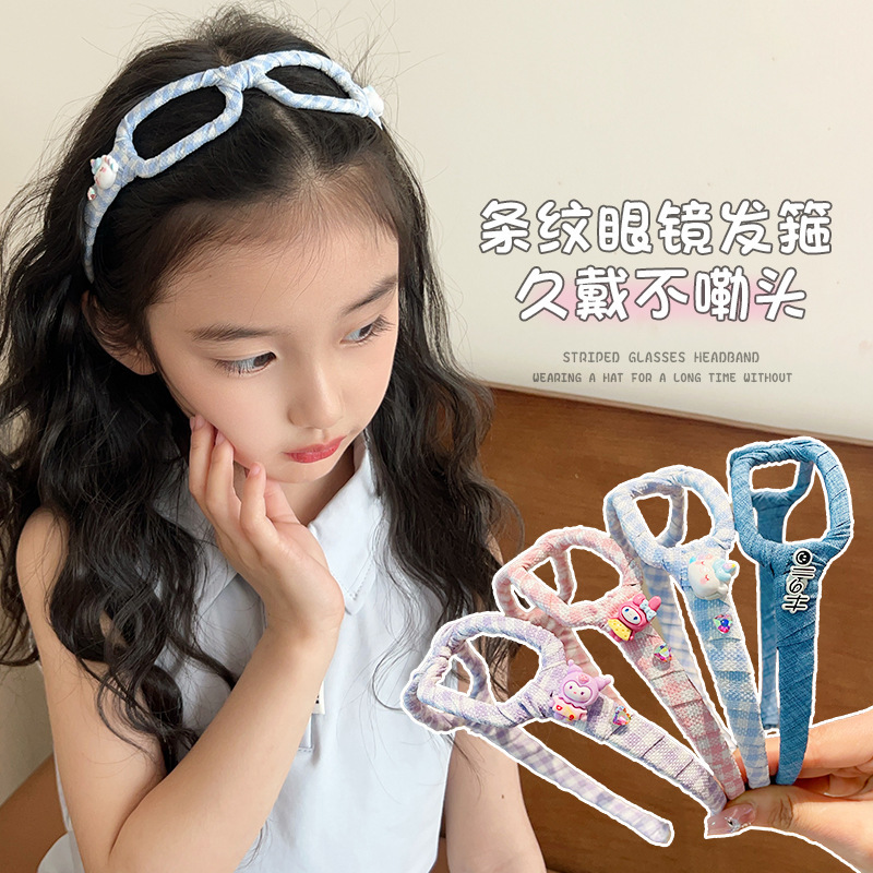 子供用メガネフレームのカチューシャは2025年の新型で、カチューシャの美楽ティの高い頭のトップのカチューシャの女の子の髪飾りです。|undefined