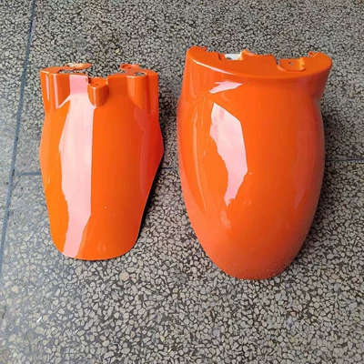 standard plastic – Motorcycle Fender - orange-yellow-small-turtle-king-front-mudguard-comes-with-installation-screws