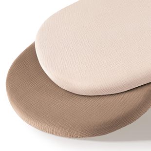 Cross border hot sale cradle bed hat 2 piece set Muslin breathable cotton yarn gauze wrap towel bed hat cotton yarn soft bed sheet