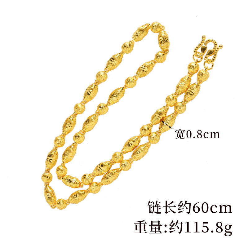 Shajin tibetana Buda perlas Fu Zi collar de perlas hombre estilo nacional retro temperamento versátil lujo ligero no desvanecerse accesorios Yiwu