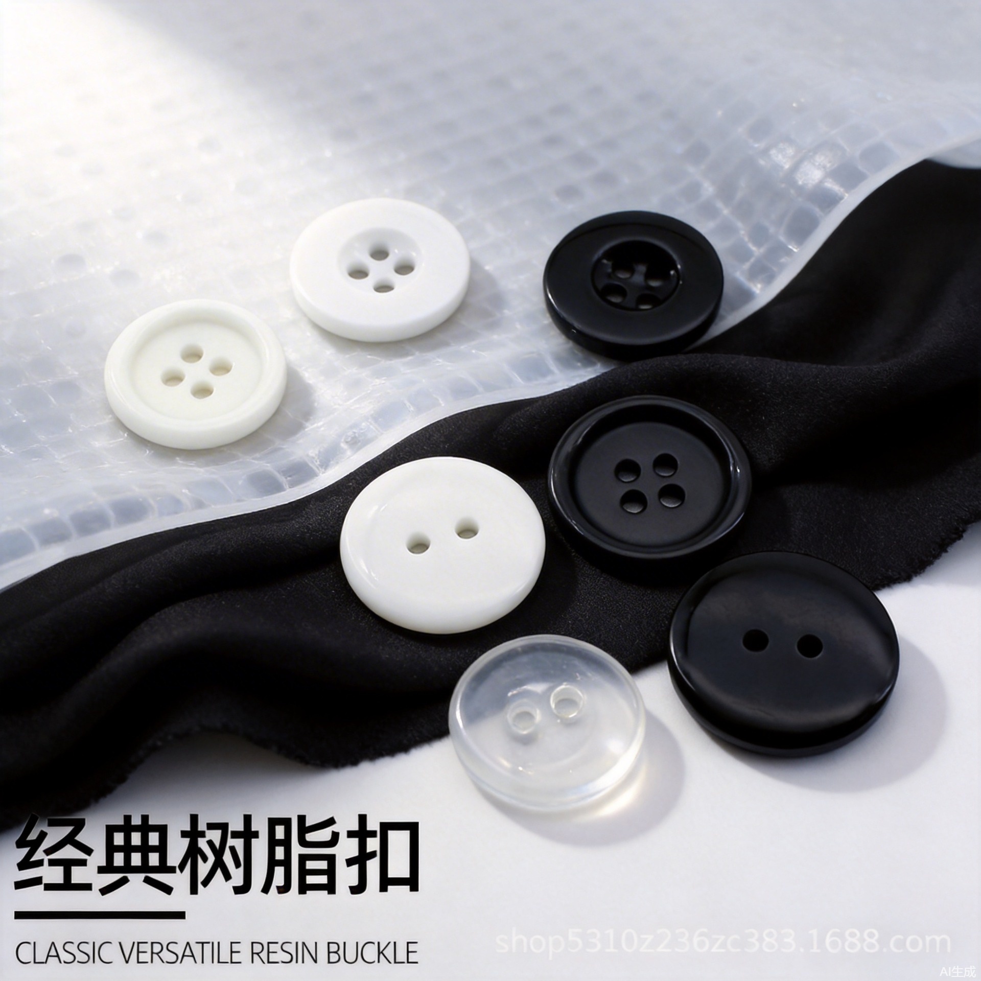 厂家直发四眼两眼树脂纽扣多用途衬衫羽绒服帽扣开衫大衣垫扣暗扣