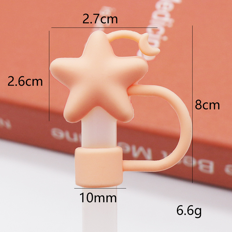 Nueva tapa de pajita de silicona 8-10mm linda muñeca de flores tapa a prueba de polvo se puede reciclar cubierta de pajita transfronteriza