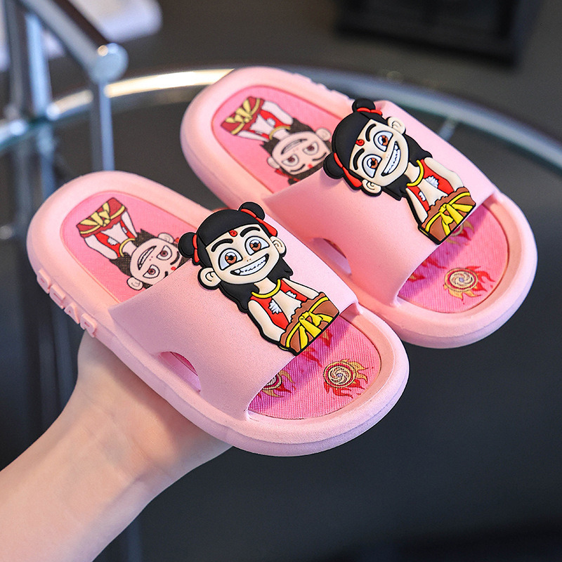 Children's Slippers Summer Boys' Indoor Bathing Middle and Big Children and Girls Wear Non-slip Parent-child Sandals