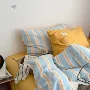 件套条纹亲肤简约被套